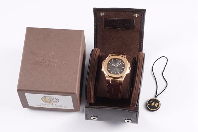 3K Factorytop-tier watch Patek Philippe men's brown plate brown belt self-winding watch front view