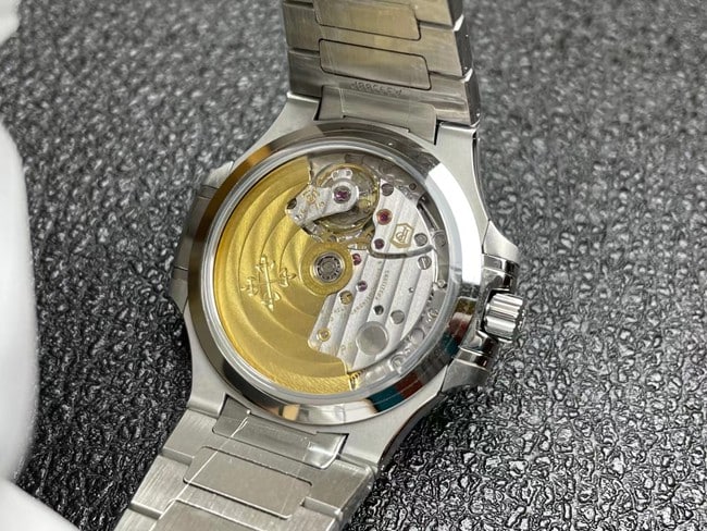 3K Factorytop-tier watch Patek Philippe fully automatic movement women's blue dialsteel braceletNautilus series watch movement picture