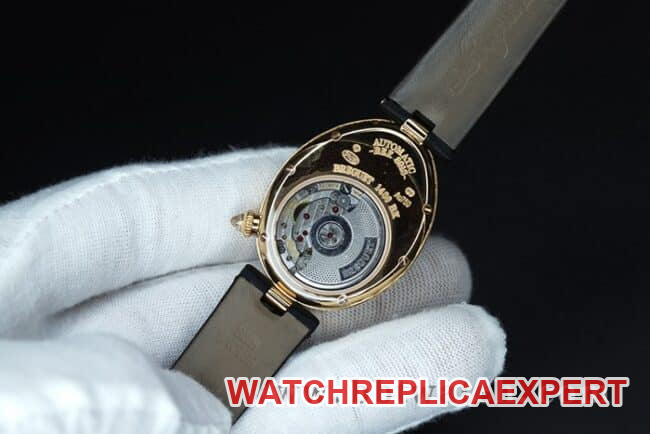 ZF Factorytop-tier watch Breguet Naples ladies' watchwhite dial black belt diamond-set mother-of-pearl full automatic movement watch movement picture