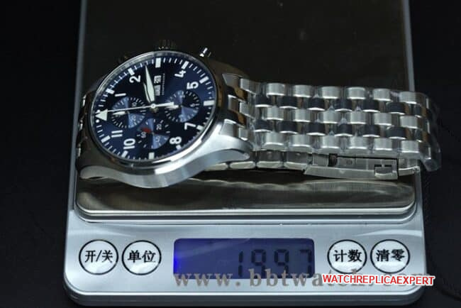 ZF Factorytop-tier watch IWC men's steel bracelet pilot little prince blue dialDay-Date fully automatic movementchronograph stopwatch weight chart