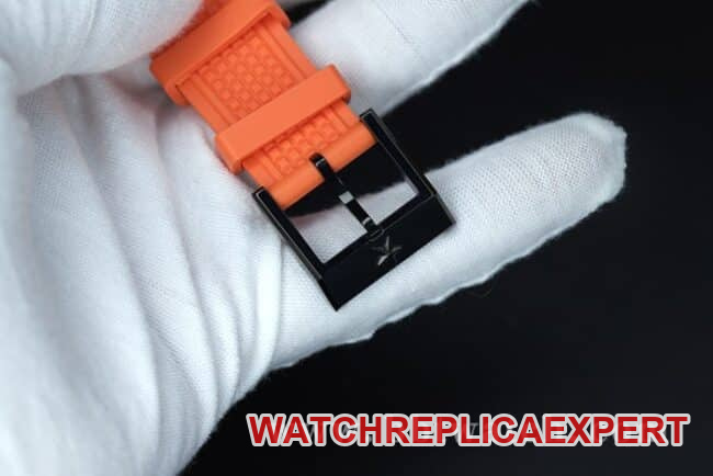 Zenith top-tier watch DEFY men's gray plate hollow mechanical titanium alloy rubber bracelet mechanical watch clasp picture