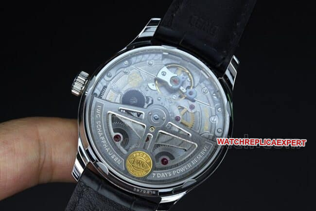 ZF Factorytop-tier watch Portuguese 7 roasted blue needle 7-day chain men's white dial black belt high-value mechanical leather strap watch movement picture