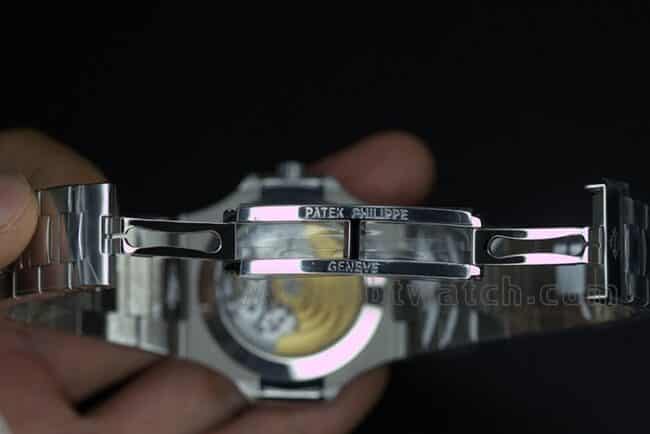 GR factory top-tier replicaPatek PhilippeNautilus sports elegant series 5726/1A-001 men's black dialsteel braceletautomatic movement watch clasp picture