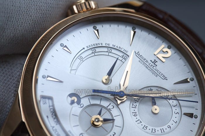 zf factory Jaeger-LeCoultretop-tier watch geography master world time men's white dial brown belt multifunctional automatic movementleather strap watch detail shots
