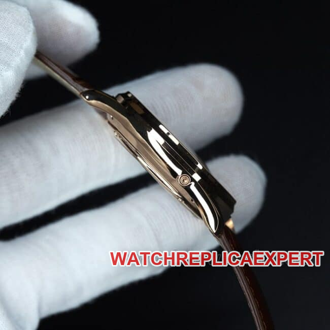 ZF Factorytop-tier watch Jaeger-LeCoultre master series true moon phase men's white dial brown belt business casual automatic movement temperament watch side view