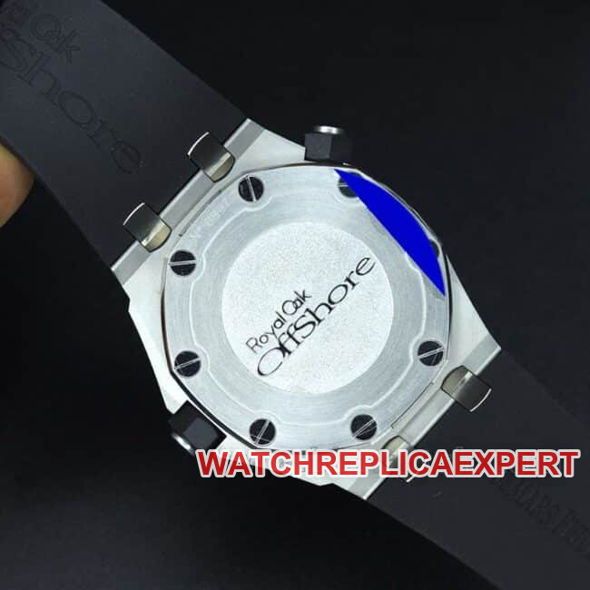 ZF FactoryAudemars Piguettop-tier watch Royal Oak15703top-tier quality super lume men's black dialsteel braceletautomatic movement watch back cover picture