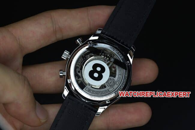 YL factory top-tier watch IWC green Portuguese watch 150th anniversary commemorative model men's green dial black belt full automatic movement see-through bottom leather strap watch movement picture