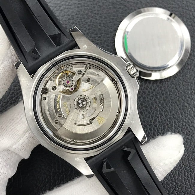 EW Factorytop-tier watch Rolex men's black dialrubber strap Yacht-Master 42 series automatic movement watch movement picture