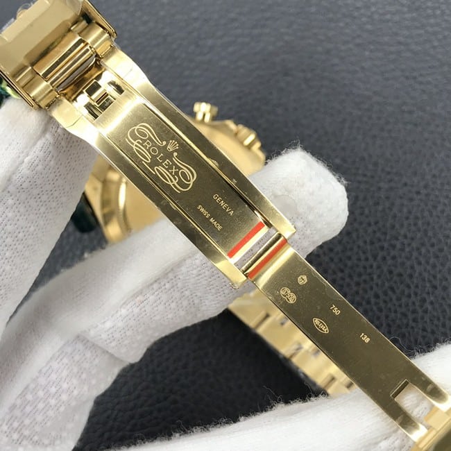 top-tier watch Rolex automatic movement men's green dial gold belt Daytona series steel bracelet watch clasp picture