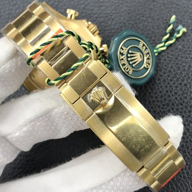 top-tier watch Rolex automatic movement men's green dial gold belt Daytona series steel bracelet watch clasp picture