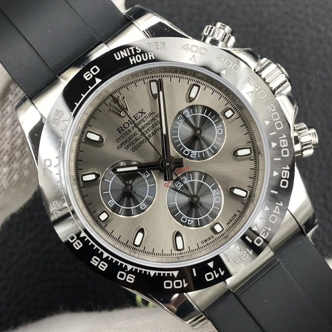 Rolextop-tier watch new Daytona series men's brown dial rubber strap mechanical watch front view