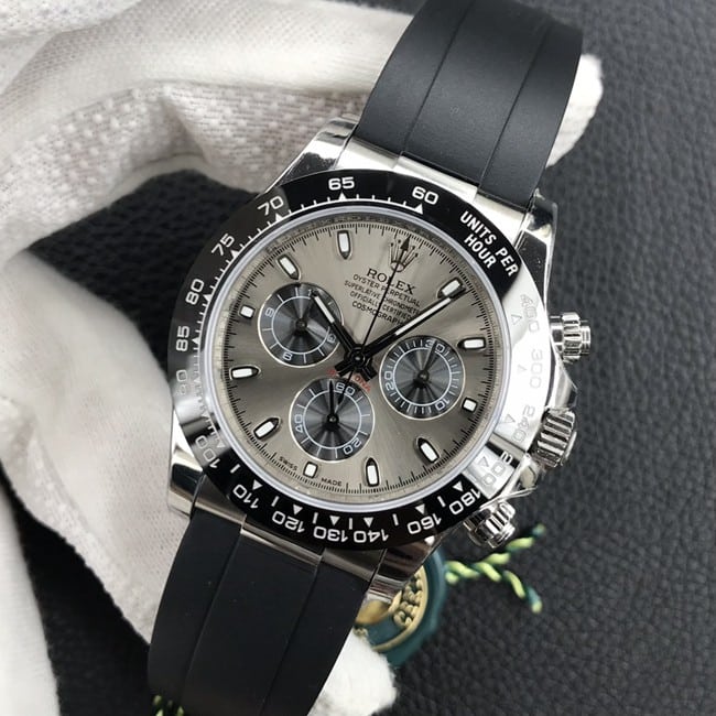 Rolextop-tier watch new Daytona series men's brown dial rubber strap mechanical watch front view