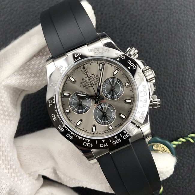 Rolextop-tier watch new Daytona series men's brown dial rubber strap mechanical watch front view
