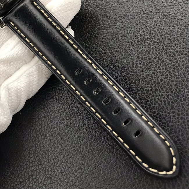 HW factory top-tier watch Panerai men's black dial black belt manual winding mechanical leather strap watch leather strap picture