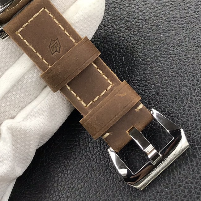 HW factory Paneraireplica watch men's green dial brown belt manual mechanical leather strap watch clasp picture