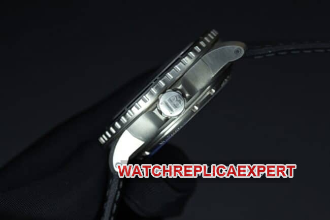 ZF FactoryBlancpain watch fifty fathoms top-tier men's black dial nylon strap mechanical movement side view