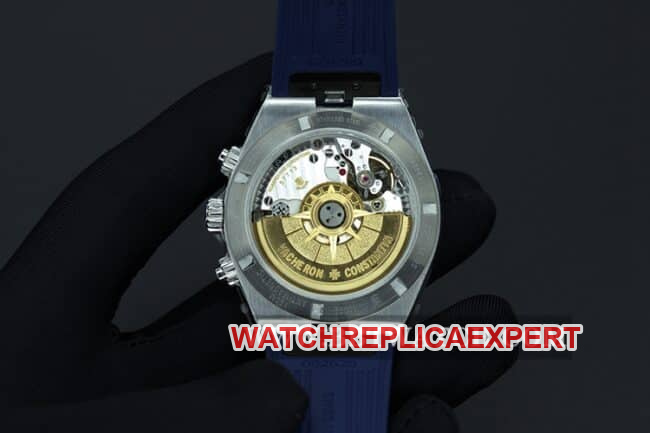 8F factory Vacheron Constantintop-tier watch Overseas series men's blue dial nylon strap mechanical movement picture