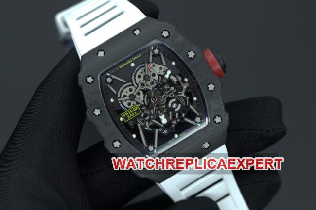 KV Factorytop-tier watch Richard Mille automatic movement men's black dialrubber strap watch front view