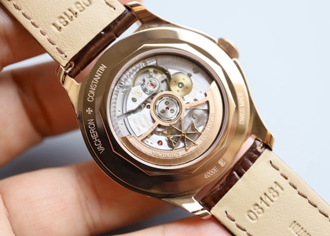 Vacheron Constantintop-tier automatic movement full date display series men's brown plate brown belt watch movement picture