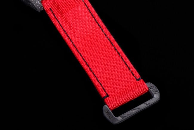 JH factory top-tier replicaRolex watch men's red plate red strap automatic movement nylon belt clasp picture