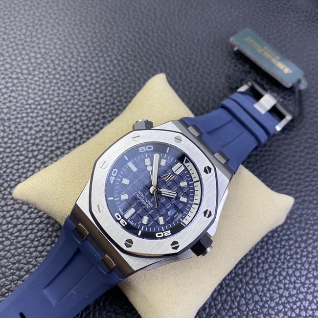 BF factory Audemars Piguet top automatic mechanical men's blue disk blue rubber band new watch front view