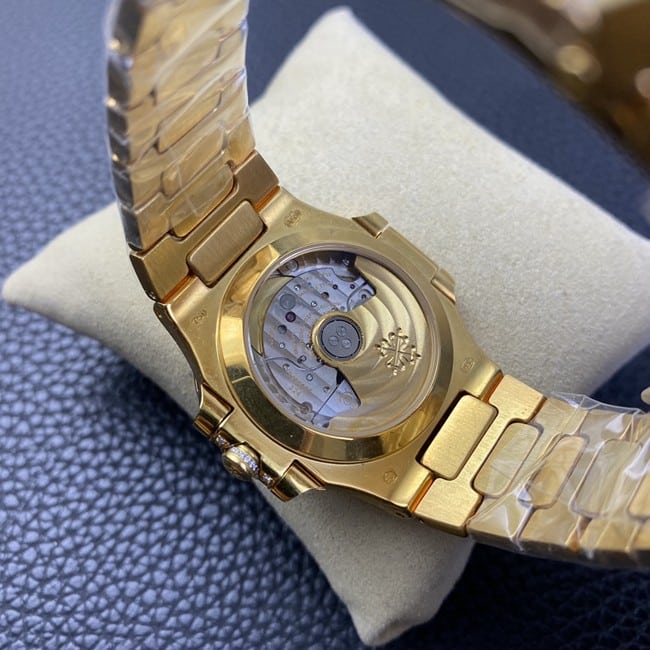 Patek Philippetop-tier watch women's gray plate gold belt Nautilus series automatic movement back cover picture