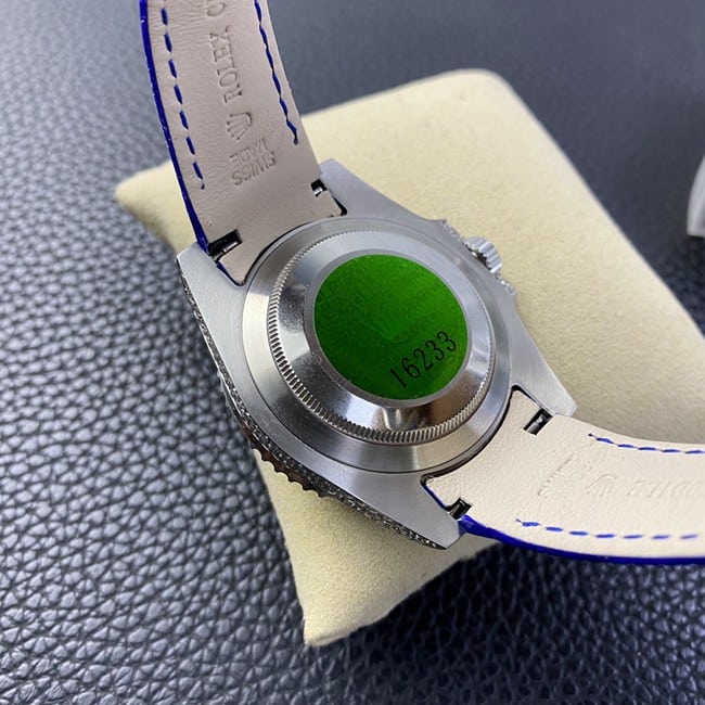 Rolextop-tier Submariner series fully automatic movement blue dial blue belt men's watch back cover picture