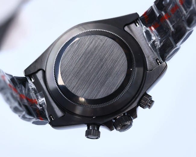 Rolex watch fully automatic movement men's white dialsteel braceletBLAKEN carbon black back cover picture