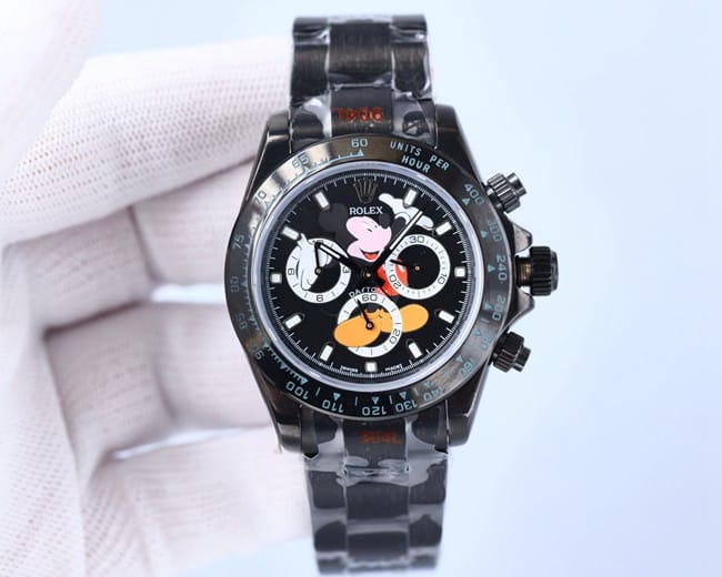 top-tier replicaRolexhigh-quality men's white dialsteel bracelet fully automatic movement multifunctional watch front view