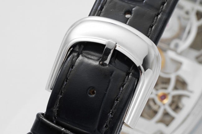 Frank Muller top collectible watches latest men's white disk black strap tourbillon mechanical belt buckle figure