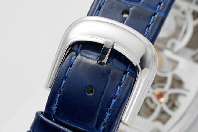 Frank Muller top-tier manual winding mechanical tourbillon men's blue dial black belt clasp picture