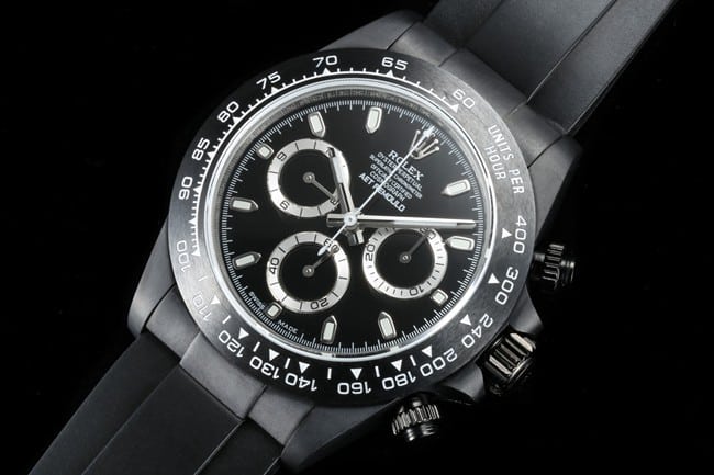 TW factory top-tier replicaRolex watch men's black dialrubber strap full automatic movement front view