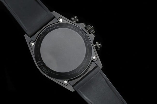 TW factory top-tier replicaRolex watch men's black dialrubber strap full automatic movement back cover picture