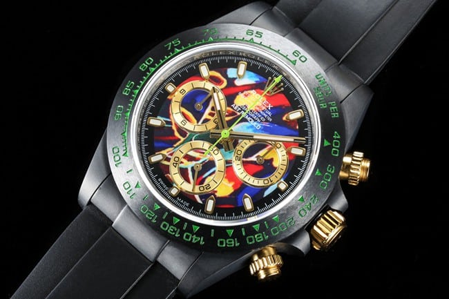 TW factory top-tier replicaRolex men's watch fully automatic movement men's gold plate rubber strap front view
