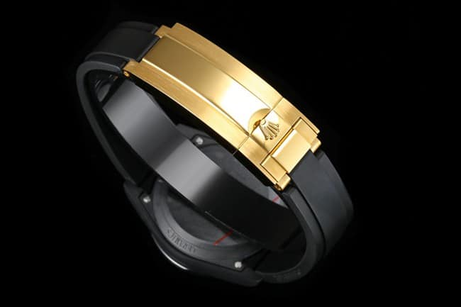 TW factory top-tier replicaRolex men's watch fully automatic movement men's gold plate rubber strapclasp picture