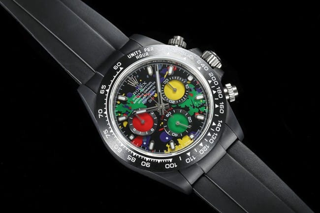 TW factory Rolextop-tier watch men's black dialrubber strap full automatic movement front view