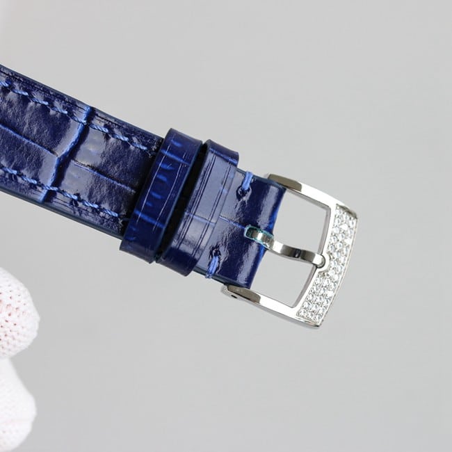 top-tier replicaChopardhigh-quality watch women's blue dial blue belt new chopard Happy Sport series mechanical leather strapclasp picture