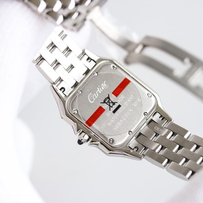 top-tier replicaCartiersuper clone3WF factory women's white dialsteel bracelet cheetah series quartz watch movement picture