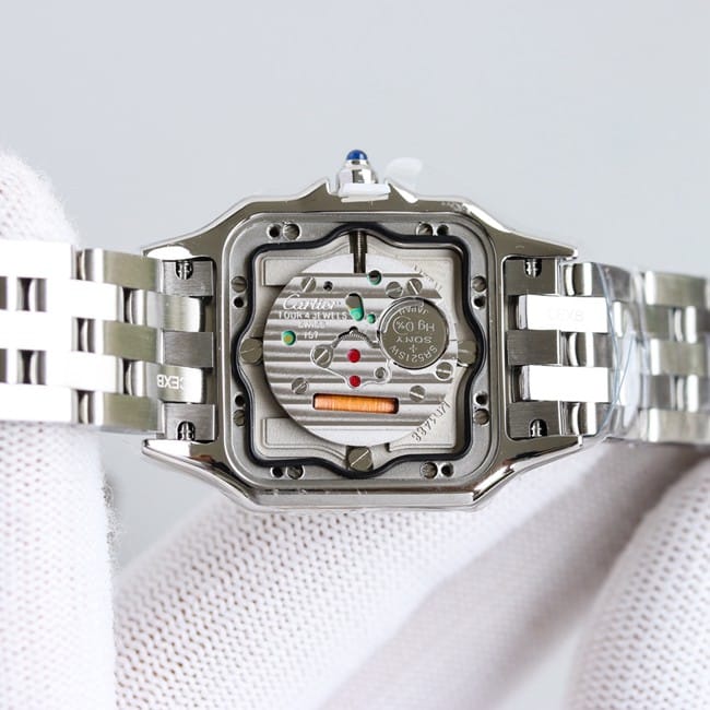top-tier replicaCartiersuper clone3WF factory women's white dialsteel bracelet cheetah series quartz watch movement picture