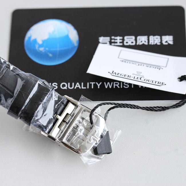 TW factory Jaeger-LeCoultre perpetual calendar men's black dial black belt full automatic movement master series leather straptop-tier watch clasp picture