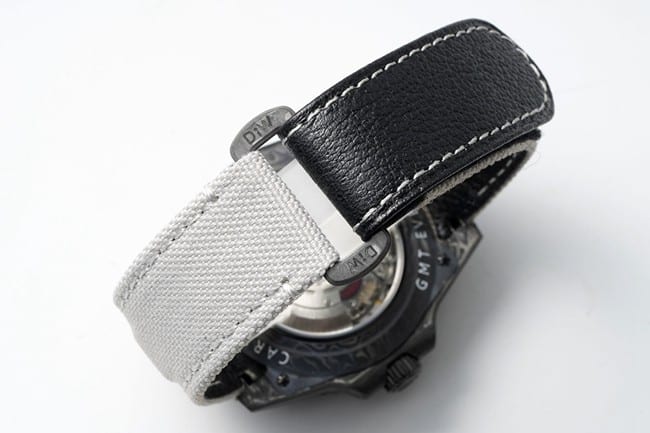 Top Rolex imitation black plate carbon fiber automatic mechanical men's watch buckle figure
