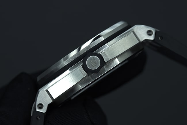 How is the quality of Audemars PiguetRoyal Oak15710ST.OO.A002CA.01? JF factory top-tier real shot analysis side view