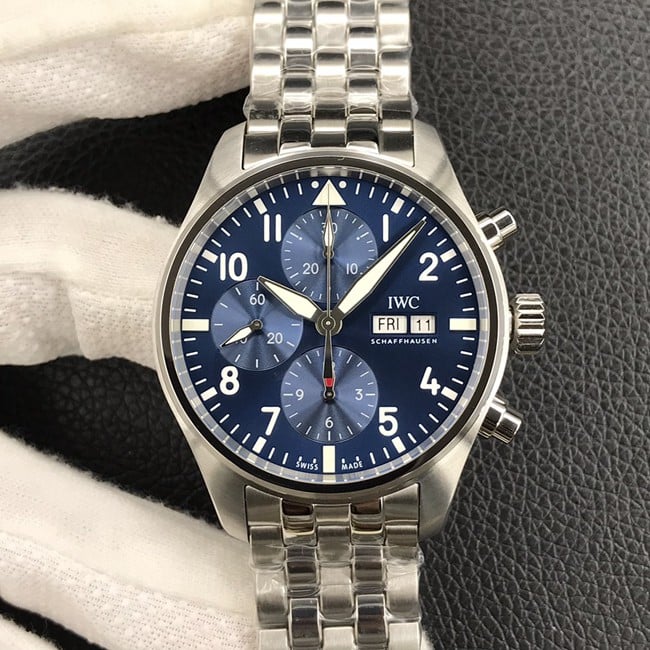 IWCsuper cloneAZ pilot series men's blue dialsteel bracelet41MM fully automatic movement watch