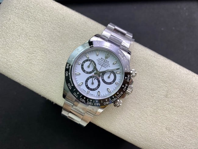 top-tierRolexDaytonaPanda Daytonastainless steelreplica watch front view