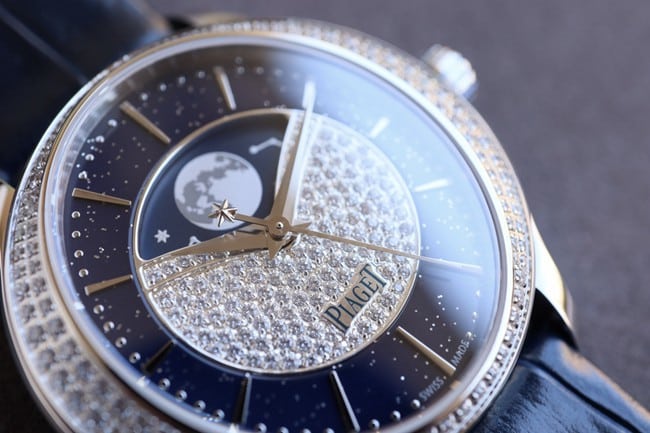 top-tier Piaget Limelight Stella series blue complications ladies watch detail shots