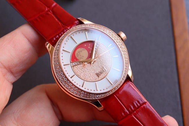 top-tier red complication women's watch Piaget Limelight Stella series front view