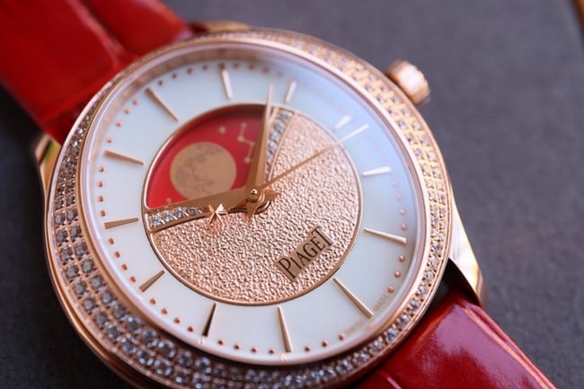 top-tier red complication women's watch Piaget Limelight Stella series front view