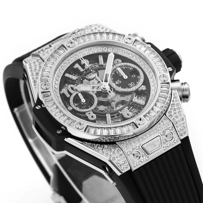 top-tierHublot watch BIG BANG Big Bang series silver watch front view