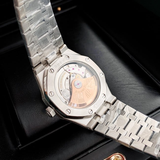 top-tier real diamond replicaAudemars PiguetRoyal Oak37MMwhite dial women's watch movement picture