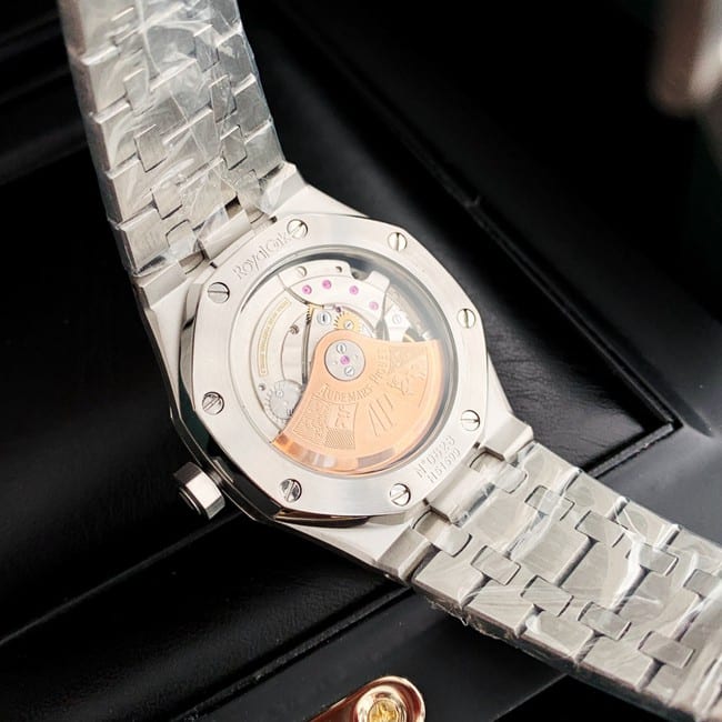 top-tier real diamond replicaAudemars PiguetRoyal Oak37MM gray plate women's watch movement picture